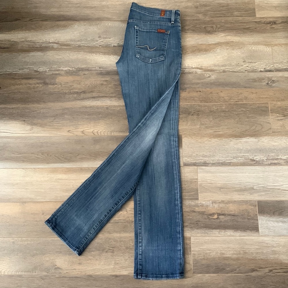 7 For All Mankind Straight Leg Low Rise Jeans